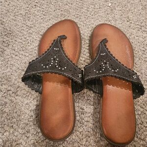 Marbella Black and Brown Women’s Sandal